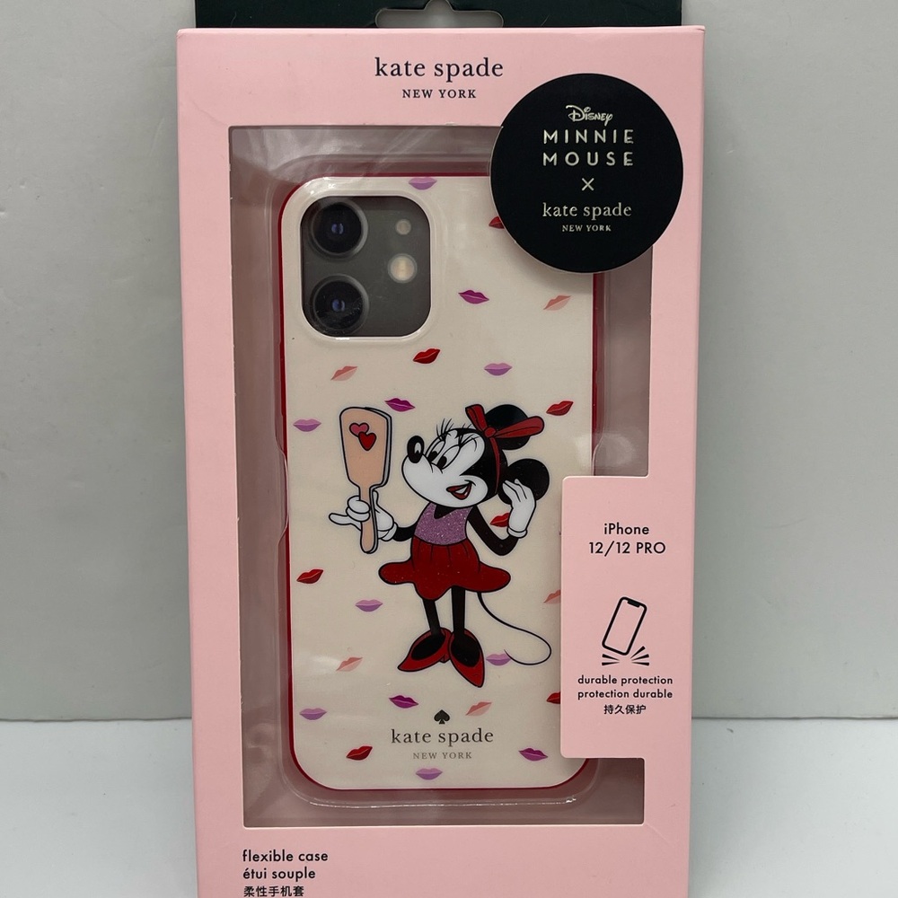 Kate Spade NY x Disney Minnie Mouse IPhone 12/12 Pro Mini Flexible Phone Case - Picture 2 of 16